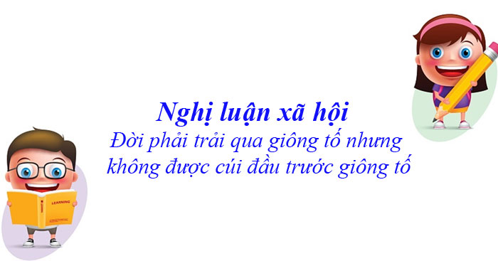 Nghị luận xã hội Đời phải trải qua giông tố nhưng không được cúi đầu trước giông tố (9 mẫu)