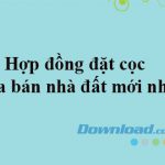 Hợp đồng đặt cọc mua bán nhà đất