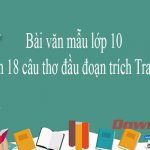 Phân tích 18 câu thơ đầu trong đoạn trích Trao duyên (Dàn ý + 5 mẫu)