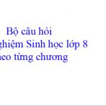 Bộ câu hỏi trắc nghiệm Sinh học lớp 8 theo từng chương