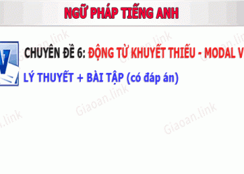 Ngữ pháp Tiếng anh Chuyên đề 6: Động Từ Khuyết Thiếu-Modal Verbs