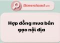 Mẫu hợp đồng mua bán gạo nội địa
