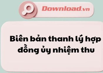 Biên bản thanh lý hợp đồng ủy nhiệm thu