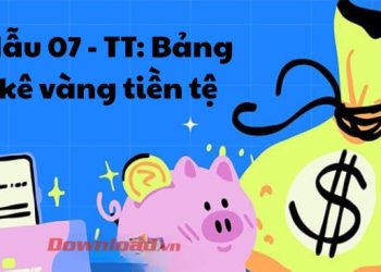 Bảng kê vàng tiền tệ